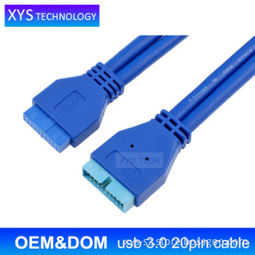 Ultra Fast Motherboard 20Pin Male to Female Extension Cable,usb 3.0 20pin cable/